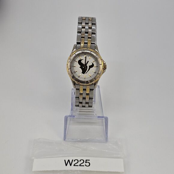 Houston Texans Women's Watch 32MM Gray Dial Two Tone Bands 7.25" New Battery - Picture 13 of 13